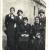 Malvina's mother, Mali Frieder Grunfeld, at right, seated next to her sister-in-law, Sharika Frieder.  In back, left to right, Malvina's second? cousin from Bratislava, Malvina's sisters, Lenke and Helen