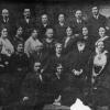 ped'gogic council of Torat Emet, Shmuel Ajzikow, seated 2nd from left. first seated row
(from Israel exhibit)