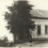 Malvina returned to her hometown, Trebisov, after the war to see if anyone would return.  No one returned from her family.  She hired a photographer and took pictures.  Here is Malvina in front of her house.  It was taken over by a maid and she never got her family's house back or the property in it