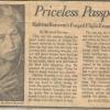 "Priceless Passports"  - The Washington Post, September 1, 1981